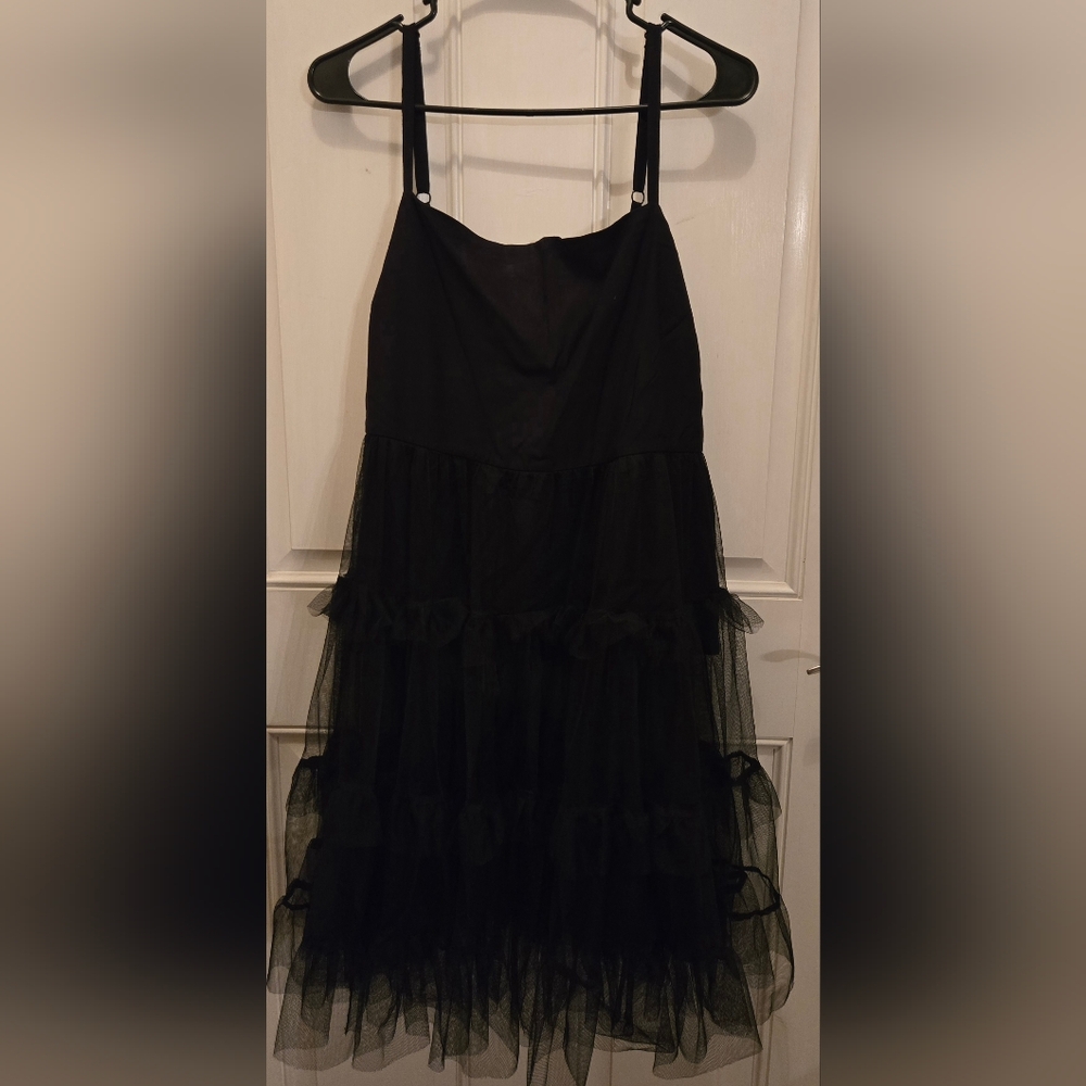 Torrid Black Layered Tulle Dress